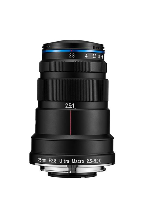 Laowa Hybride lens 25mm f/2.8 Ultra-Macro 2.5-5x Zwart voor L-montuur