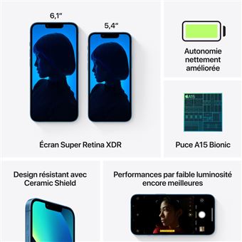 Apple iPhone 13 mini 256GB Blauw - iPhone | fnac België