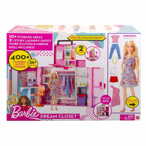 Poupée Barbie et son méga dressing