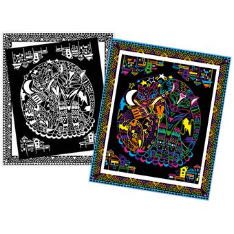 Kit créatif Janod coloriages et feutres fluo animaux