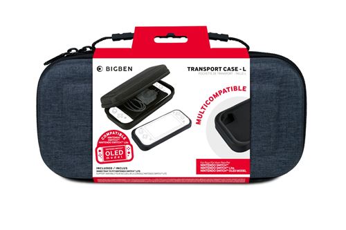 Pochette de transport rigide Nacon pour Nintendo Switch/Nintendo Switch modèle OLED/Nintendo Switch Lite Gris