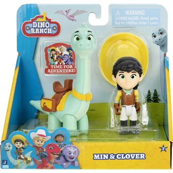 Dino Ranch Pack Action Brontosaure - 4 Pièces De Clôture + Figurine - Jouet Enfant Jouet Dino Ranch Brontosaure