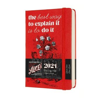 Agenda 2021 journalier Moleskine Rigide petit format rigide Alice au pays des merveilles Cartes