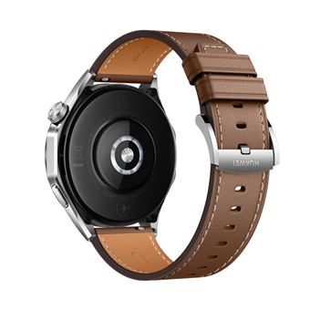 Montre connectée Huawei Watch GT 4 46 mm Classic bracelet en cuir Marron