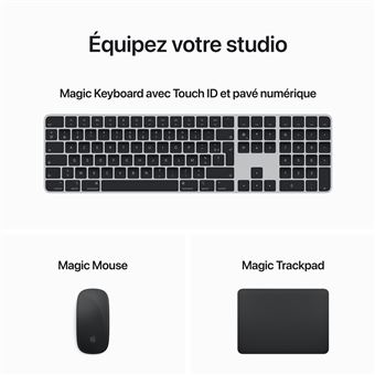 Mac Studio 1To SSD  Puce M2 Ultra CPU 24 coeurs GPU 60 coeurs Nouveau