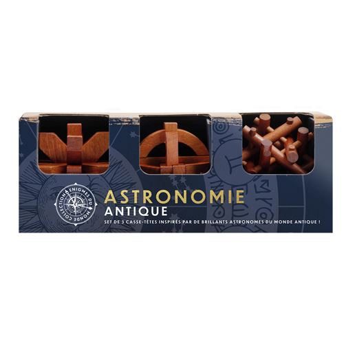 Set de 3 casse têtes Professor puzzle Astronomie antique Bois