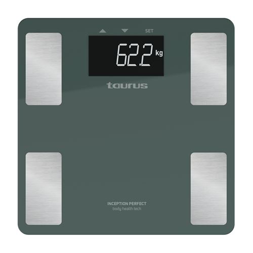Pèse-Personne Impédancemètre Taurus Inception Perfect 10 Utilisateurs Noir Gris