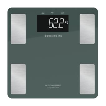 Pèse-personne impédancemètre Taurus Inception Perfect 10 utilisateurs Noir Gris