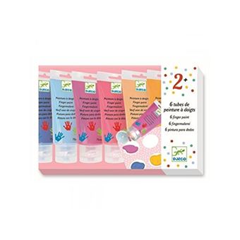 Set de 6 tubes de peinture à doigts Djeco Sweet
