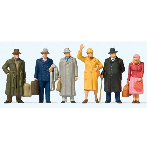 Modélisme HO : Figurines - voyageurs debout - 1:45 Preiser