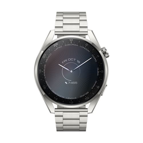 Montre connectée Huawei Watch 3 Pro Classic bracelet en métal Gris