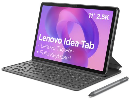 Pack Tablette Tactile Lenovo Idea Tab Zafr 11,1" 128Go Gris Luna + Clavier Folio Azerty + Stylo Tab Pen