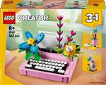 La machine a ecrire avec des fleurs