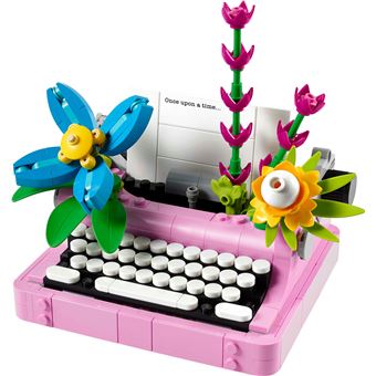 La machine a ecrire avec des fleurs