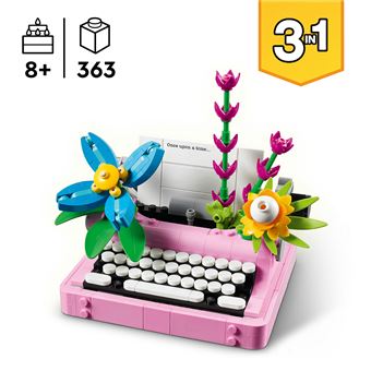 La machine a ecrire avec des fleurs