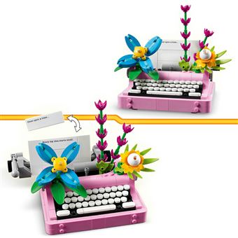La machine a ecrire avec des fleurs
