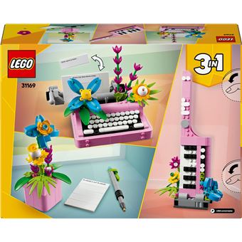 La machine a ecrire avec des fleurs