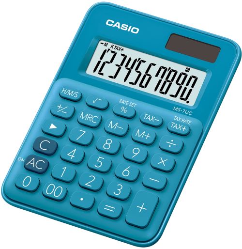 Calculatrice de bureau Casio MS-7UC Bleu