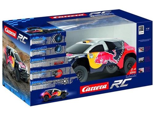 Voiture radio commandée Carrera Peugeot 08 DKR 16 Red Bull