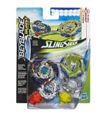 Pack Duel Hasbro Beyblade Burst Turbo Slingshock Toupies Fafnir F4 et Rudr R4