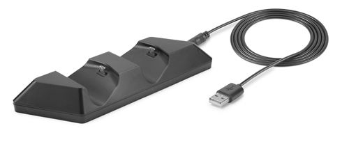 Base de recharge Subsonic Noir pour 2 manettes PS4