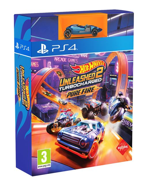Pochette avant du jeu Hot Wheels Unleashed 2 Turbocharged Pure Fire Edition PS4