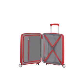 Valise cabine extensible American Tourister Soundbox 55 cm Taille S 4 roues Rouge