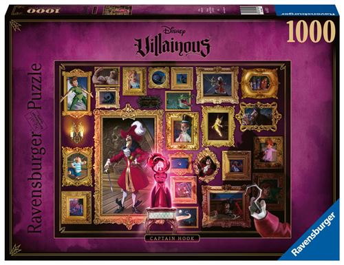Puzzle 1000 pièces Ravensburger Collection Disney Villainous Capitaine Crochet