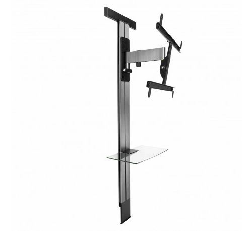 Colonne + support inclinable & orientable avec déport pour écrans de 40 à 85 Erard Exostand600 Noir