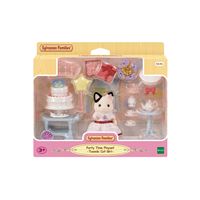 Playset Sylvanian Families La fille chat bicolore et gouter d'anniversaire