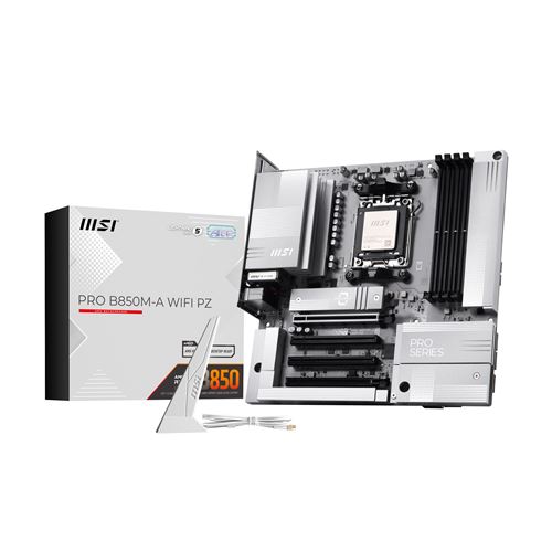 Carte mère MSI PRO B850M-A WIFI PZ micro ATX AMD AM5 AMD B850 - Msi
