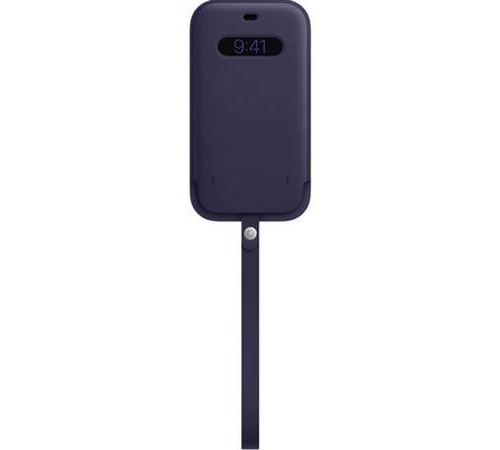Housse en cuir avec MagSafe pour iPhone 12 Pro Max Violet profond