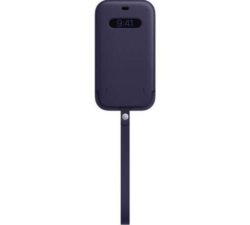 Housse en cuir avec MagSafe pour iPhone 12 Pro Max Violet profond