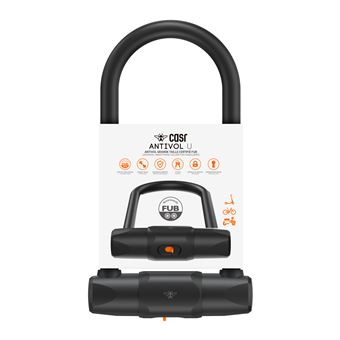 Antivol En U Vélo ICOCOPRO 18,7 Mm - Haute Sécurité Charge Lourde, 3 Clés, Pour VTT Et Vélo De Course