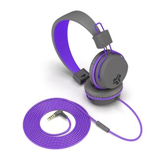 Casque arceau filaire pour enfant jlab JBuddies Studio Gris et violet