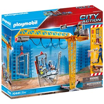 Playmobil City Action 70441 Grue radio-commandée avec mur de construction