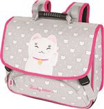 Cartable scolaire Oberthur Chaton Kawai 38 cm Rose et Gris