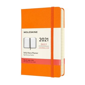 Agenda 2021 journalier Moleskine Rigide petit format Orange