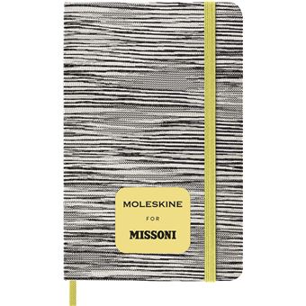 Agenda scolaire Moleskine 2022 2023 Semainier Missoni format de poche Sakai Flamme Noir et Blanc