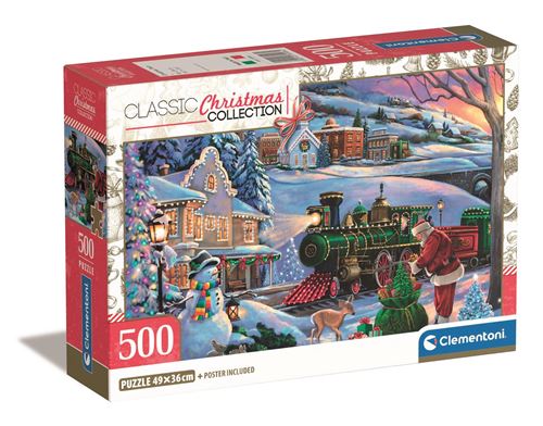 Puzzle 500 pièces : Le Train de noël Clementoni Puzzles - vue 9