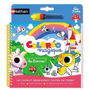 Nathan Coloréo 31615 – Libro Da Colorare Magico Ad Acqua Per Bambini 3+ – Animali, Riutilizzabile, Senza Macchie