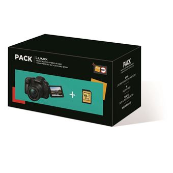 Pack Fnac Appareil photo hybride Panasonic G80 Noir + 12-60mm + Carte mémoire SD 32 Go - 1
