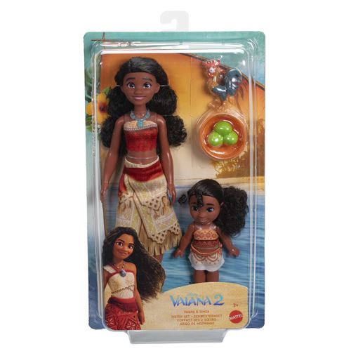 Coffret Poupées Disney Mattel JBT66 – Vaiana et sa Sœur, Multipack avec Accessoires - vue 1
