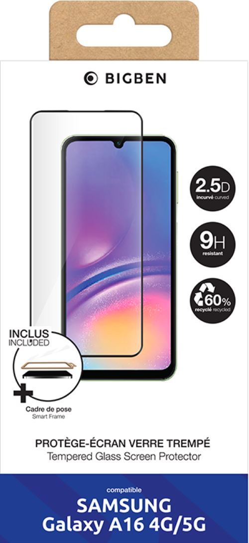 Bigben Connected Protection D'Écran Bigben 2,5D Original Pour Samsung Galaxy A16 4G Et 5G