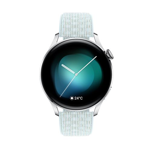 Huawei Watch 3 - Elite Edition - 46 mm - roestvrij staal - smart watch met riem - nylon - blauwgrijs - afmeting pols: 140-210 mm - display 1.43 - 16 GB - Wi-Fi, LTE, NFC, Bluetooth - 4G - 54 g