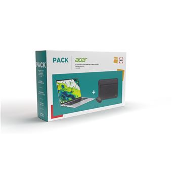 Pack Fnac PC portable Acer Aspire GO 14 AG14-72P-58AZ 14” Intel® Core™ 5 16 Go RAM 512 Go SSD Argent + Souris sans fil + Housse