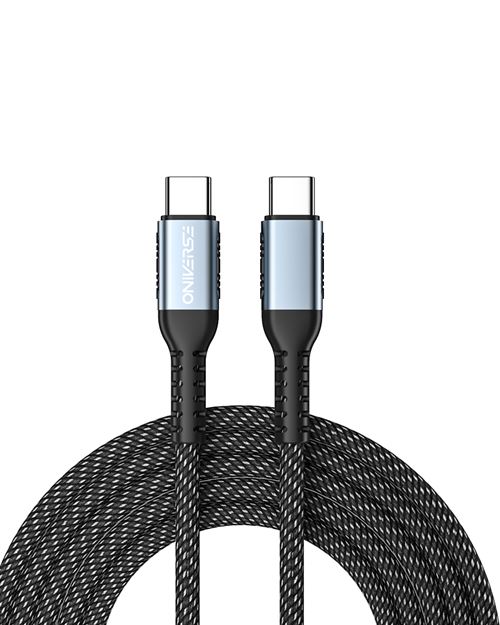 Câble de charge rapide USB-C vers USB-C Oniverse 100 W 2 m Noir pour Meta Quest PC PS5 Xbox Series Mac Nintendo Switch Android et iOS