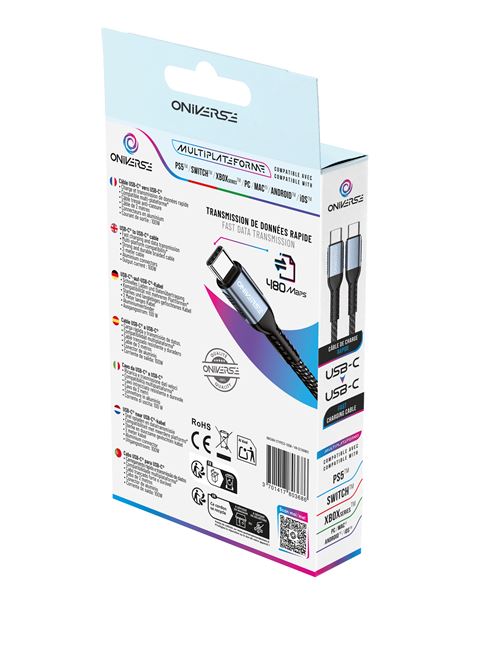 Adhiper Câble USB C Vers USB C 100W Pour Steam Deck/SMACHZ