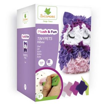 Kit créatif Au Sycomore Plush & Fun Tinypets Hibou