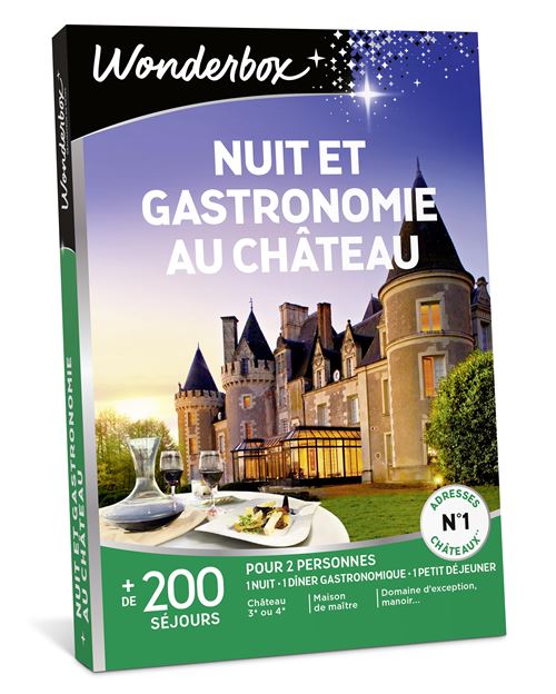 Coffret cadeau Wonderbox Nuit et gastronomie au château